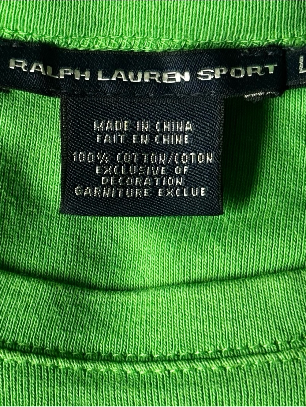 Ralph Lauren Sport Women’s Green Cotton Knit Logo Crew Neck T-Shirt Size L - Picture 3 of 6